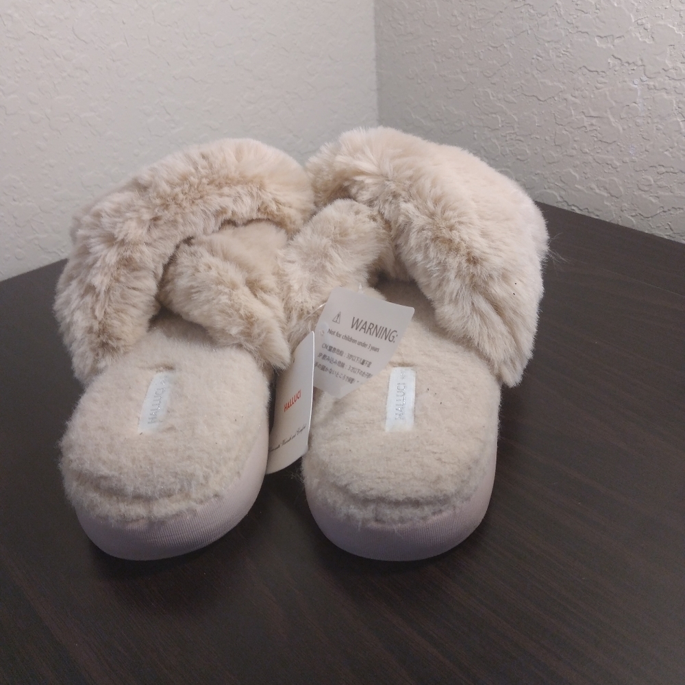 Brown slippers
